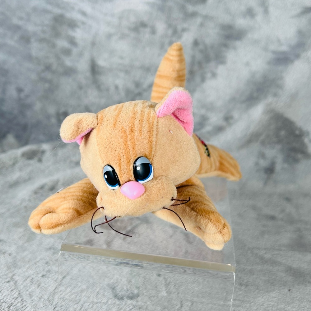 VTG Tonka Pound Purries‎ Kitten Cat Orange Tabby Stuffed Plush Newborn Blue Eyes